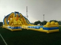   Inflatable large three water slides