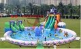 Inflatable octopus slides