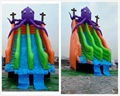 Inflatable octopus slides