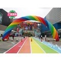 Inflatable rainbow arches