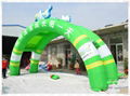 Inflatable double arch