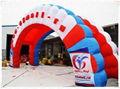 Inflatable double arch