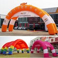 Inflatable double arch