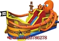 Inflatable pirate ship slide