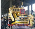 Inflatable pirate ship slide