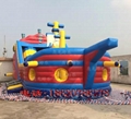 Inflatable pirate ship slide