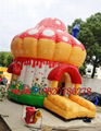 Inflatable mushroom house trampoline