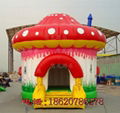 Inflatable mushroom house trampoline