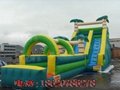 Inflatable pool combination of water slides 2