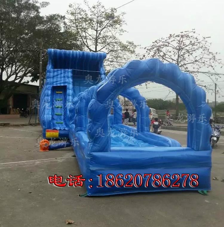 Inflatable pool combination of water slides 5