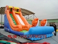 Inflatable pool combination of water slides 6