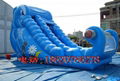 Inflatable pool combination of water slides 7
