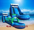 Inflatable pool combination of water slides 10