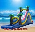 Inflatable pool combination of water slides 9
