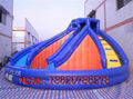 Inflatable ice and ice obstacle slide