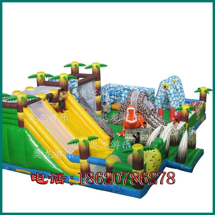 Inflatable dinosaurs castle