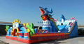 Inflatable slide octopus castle