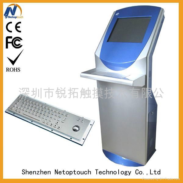 17" wholesale keyboard kiosk with touch screen