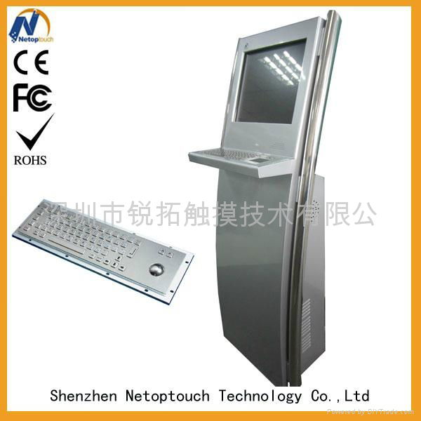 Free stand slim design touch kiosk for shop center
