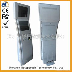 For payment OEM customized dual monitor kiosk machine