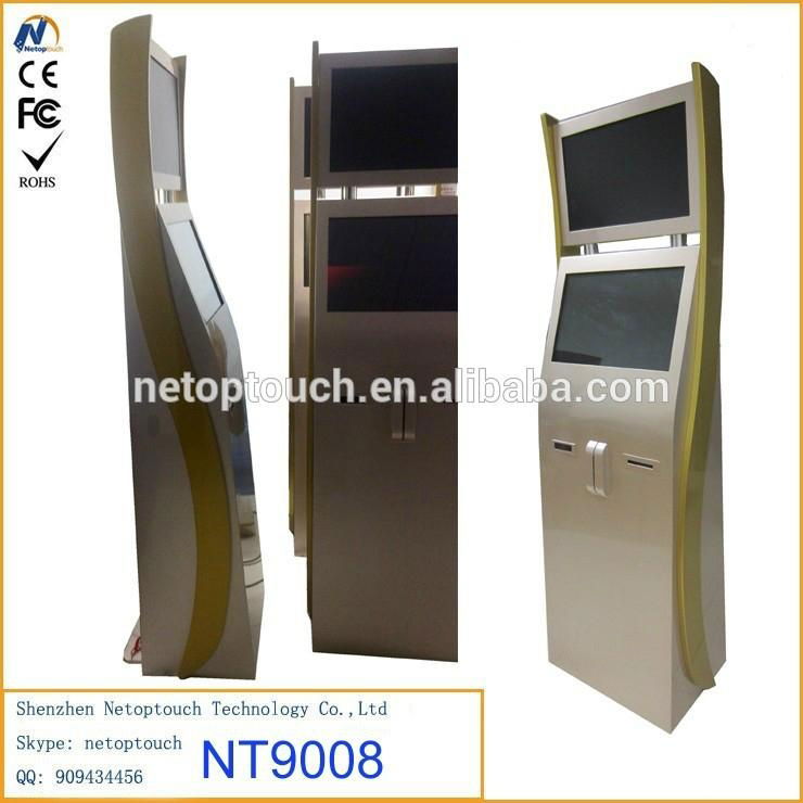 Netoptouch dual monitor touchscreen kiosk display