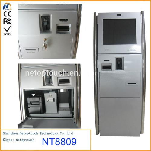 NT8809 touch kiosk terminal with card reader