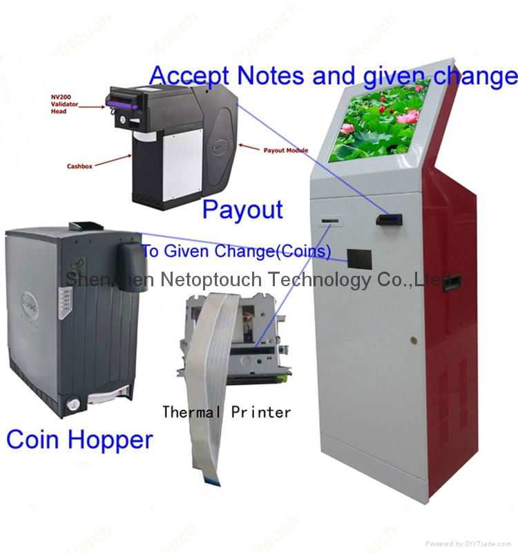 Given change kiosk with bill recycle and coin 2