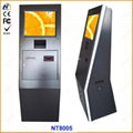 Self service ticketing print touch kiosk with card reader 