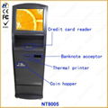 Self service ticketing print touch kiosk with card reader 