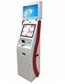 Dual monitor cash receiver payment kiosk terminal with card reader