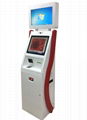 Dual monitor cash receiver payment kiosk terminal with card reader