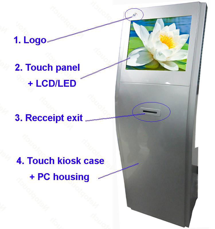 Free standing 80mm thermal printer kiosk 2