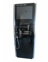 Netoptouch kiosk enclosure with space to hold handset