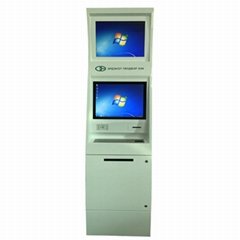 E bank self service IR touch kiosk with check scanner
