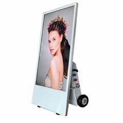 43 inch movable batter powered outdoor use Touch Advertising Kiosk