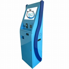 Netoptouch cash collector kiosk with coin acceptor and paper currency acceptor