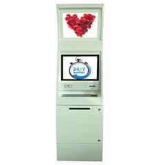 E bank self service IR touch kiosk with check scanner