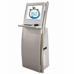 Touch screen all in one kiosk with metal keyboard