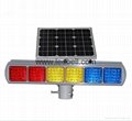 Solar LED flashing strobe traffic light  4