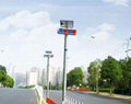 Solar LED flashing strobe traffic light  1