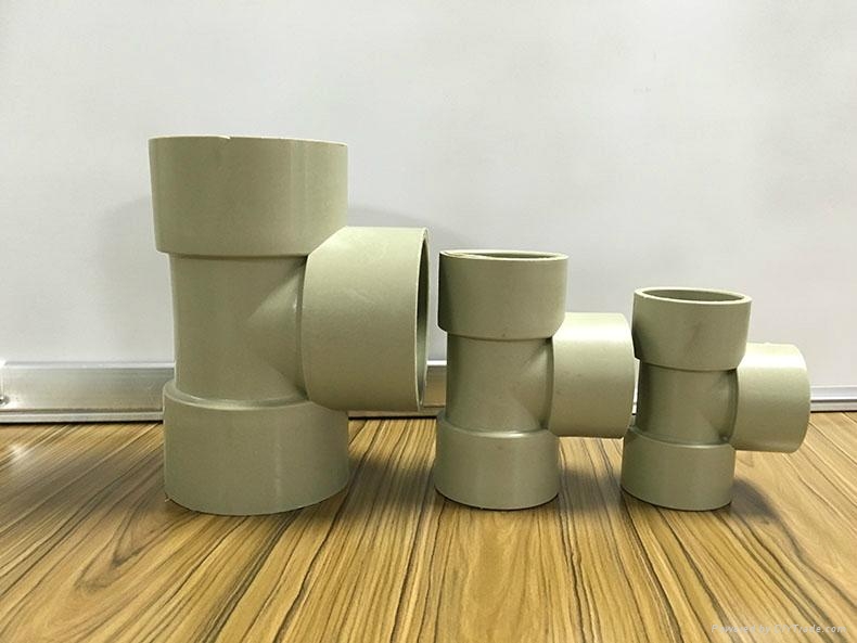 通豐直銷pp三通  耐酸碱pp一體成型三通  3