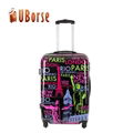 UBORSE Hot sale abs pc printed hard case cheap travel 3pcs trolley l   age sets 2