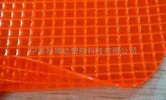透明阻燃PVC夹网布