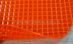 透明阻燃PVC夾網布