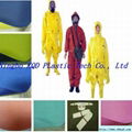 Yellow environmental protection PVC waterproof raincoat cloth