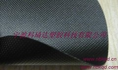 Sided with embossed black PVC coated fabric