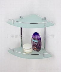 Double glass shelf