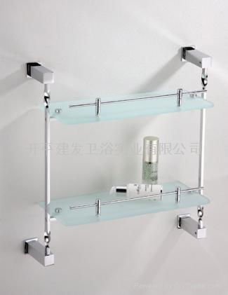 Double glass shelf