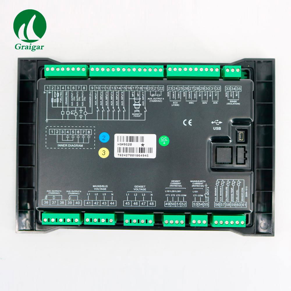 Smartgen HGM9520 Generator Controller for Manual/Auto Parallel Systems Generator 3