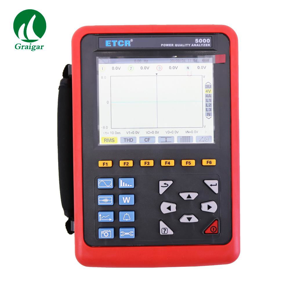  ETCR5000 Power Quality Energy Analyzer 3 Phase Power Analyzer Quality Monitor 3